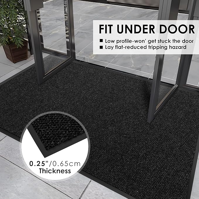 4′ x 4′ Front Door Mat Indoor Outdoor Entrance, Commercial Floor Mat Heavy Duty - Image 4