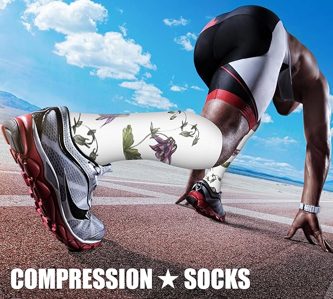 CHARMKING Compression Socks for Women & Men Circulation (3 Pairs) 15-20 mmHg is Best Support for Athletic Running Cycling