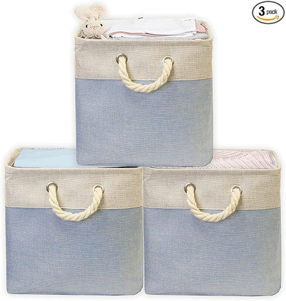 SIMPLE HOUSEWARE Fabric Storage Cubes, 3 Pack by SimpleHouseware