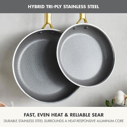 GreenPan Hybrid 9.5” & 11” Nonstick Stainless Steel Frying Pan Set, APEX - Image 3