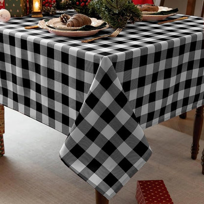 Classic Gingham Tablecloth Fabric by Essifunia