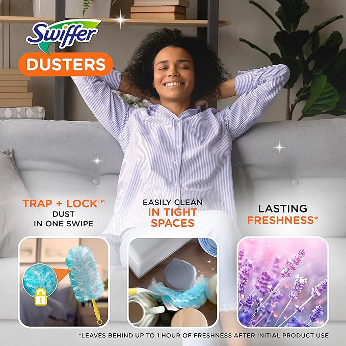 Swiffer Dusters Refill for Cleaning, Feather & Microfiber Duster Disposable - Image 5