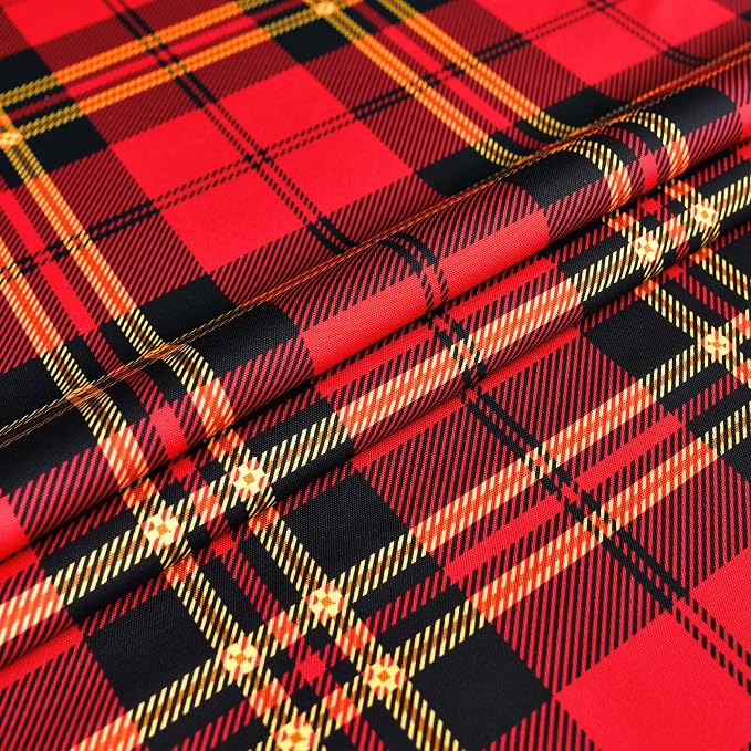 Red GinghamTartan Christmas Plaid Tablecloth - Image 7