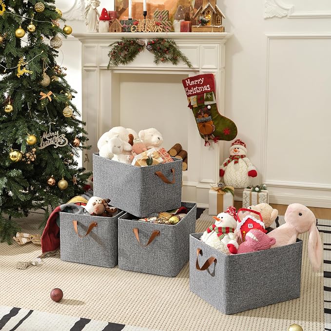 GRANNY SAYS Closet Storage Baskets, Collapsible Fabric Storage Bins - Image 2