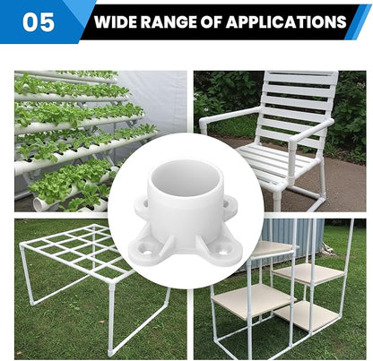 10 Pcs 3/4" PVC Flange Fittings, Table Screw Caps PVC Fittings - Image 6