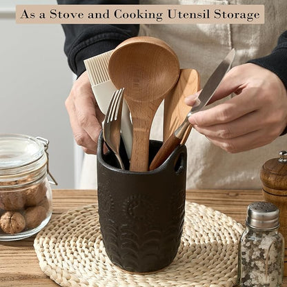 5.75“ Utensil Holder for Kitchen Counter, Cute Nordic Minimalist Style Cooking - Image 4