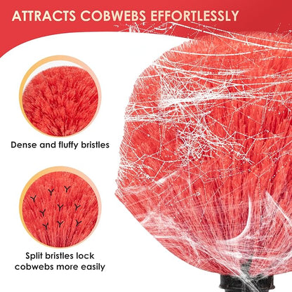5-12 FT Cobweb Duster with Extension Pole, 20 FT High Reach Spider Web Brush - Image 2