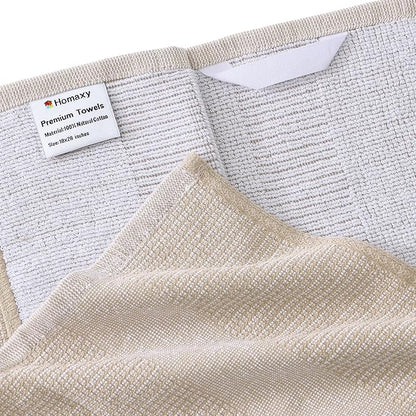 Homaxy Premium Kitchen Towels, Large Cotton Kitchen Hand Towels, Flat and Terry - Image 2