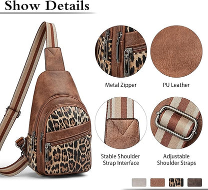 Sling Bag Crossbody Bags for Women Small Cross Body Bag Fanny Packs Chest Sling Purse for Daily Travel Leisure Sport