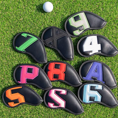 CRAFTSMAN GOLF 12pcs or 1pc Thick Synthetic Leather Golf Iron Head Covers Set - Image 7