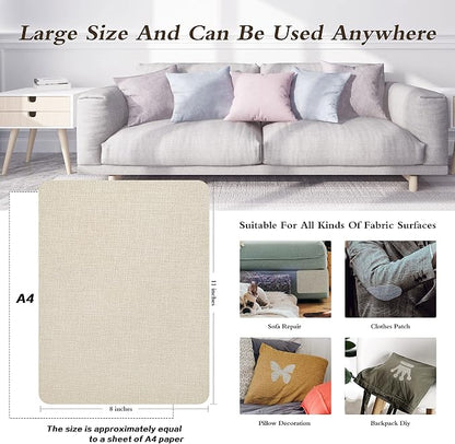 KING MOUNTAIN Coarse Linen Repair Patches, Self-Adhesive Linen Fabric Patches - Image 4