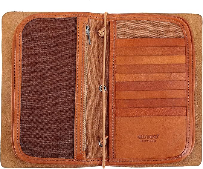 Genuine Leather Nomad Organizer Travel Wallet | Women's Wallet Clutch Passport Holder