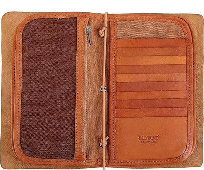 Genuine Leather Nomad Organizer Travel Wallet | Women's Wallet Clutch Passport Holder