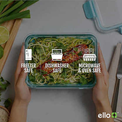 Ello Duraglass Mixed Meal Prep Sets Leak-Proof Glass Food Storage Containers - Image 4