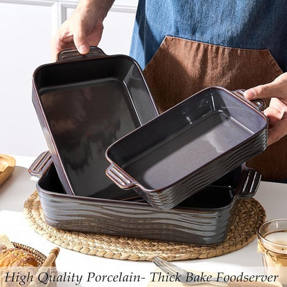 Ceramic Baking Dish Set of 3, Casserole Dishes - Image 5