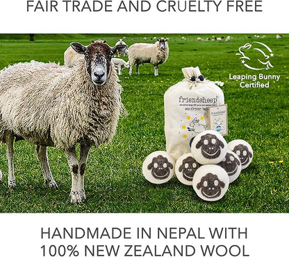 Wool Dryer Balls by Friendsheep 6 Pack XL Organic Premium Reusable Cruelty Free - Image 5