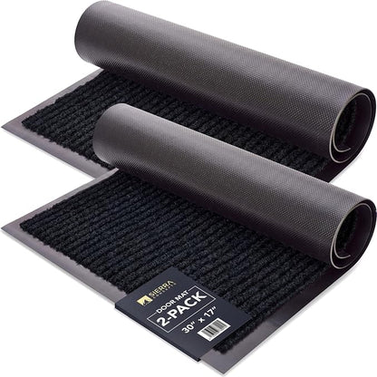 Sierra Concepts 2-Pack Front Door Mat Ribbed Black by SierraConcepts