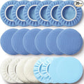 20 Pack Buffing Pads, Polishing Pad Covers, Microfiber & Wool for 9–10 Inch Buffer Polisher; Car Buffer Accessories for Car Detailing Kit; Wax, Polishing Compound & Polish Finishing, Durable Set