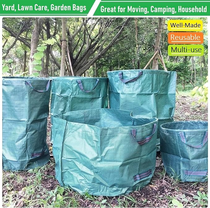 Professional 2-Pack 137 Gallon Lawn Garden Bags Large Yard Waste Bags - Image 6