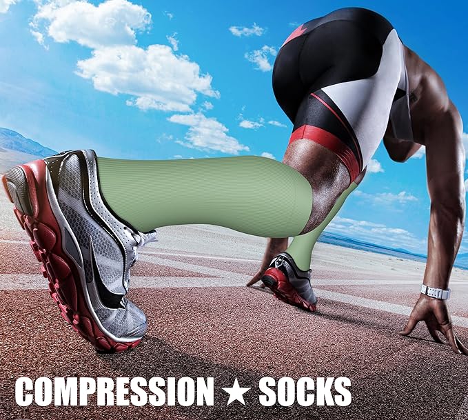 CHARMKING Compression Socks for Women & Men Circulation (3 Pairs) 15-20 mmHg is Best Support for Athletic Running Cycling