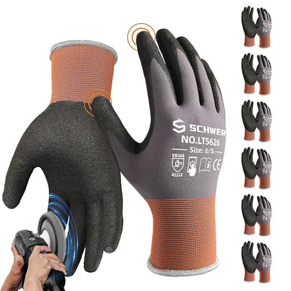 Schwer 6 Pairs Safety Work Gloves by SCHWER