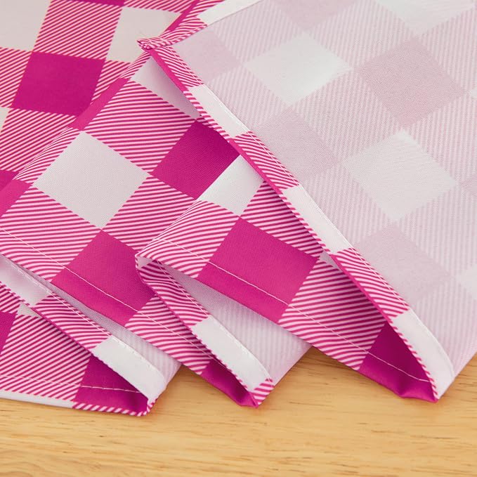 Waterproof Checkered Tablecloth Runner Fabric - Image 3
