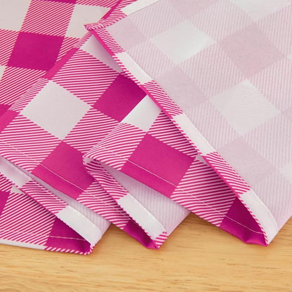 Waterproof Checkered Tablecloth Runner Fabric - Image 3