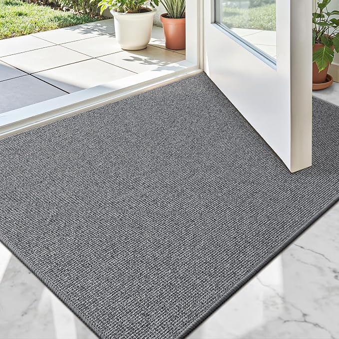 LUMI Indoor Door Mat 24"x36", Ultra Thin Low Profile Non-Slip Doormat by LUMI