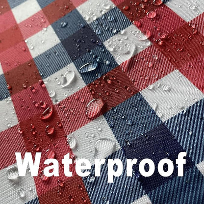 Patriotic Party Plaid Tablecloth Fabric - Image 4