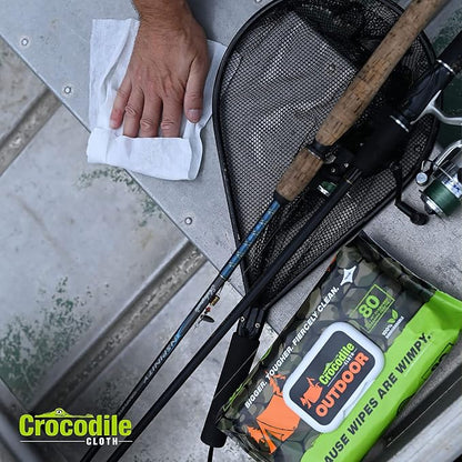 Crocodile Cloth Outdoor Cleaning Wipes – 80 Count Plant-Based Cloths, Skin Safe - Image 7