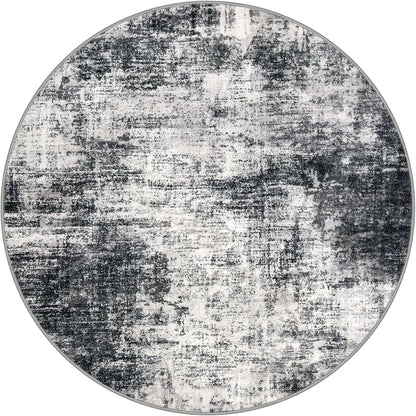 IOHOUZE Abstract Round Area Rug 6 Ft Washable Circle Rugs Large Round Rug Non - Image 9