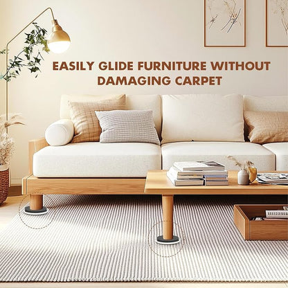 16-Pack Furniture Sliders for Hardwood Floors & Carpet, Save 80% Effort - Image 8