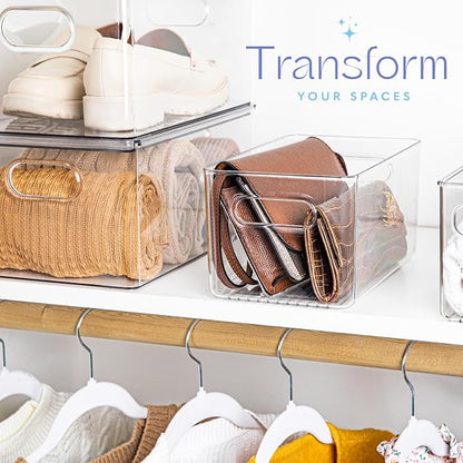 Plastic Food Storage 8 Pack Clear Container Bin - Image 2