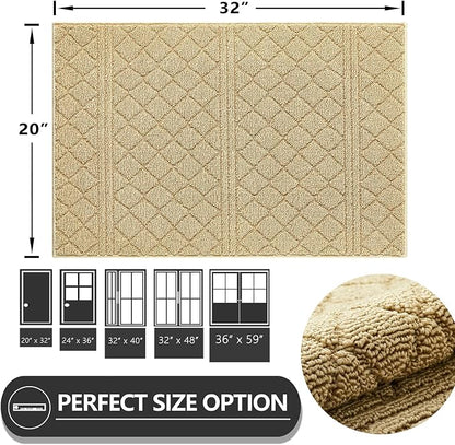REFETONE Indoor Doormat, Front Back Door Mat 20"x32" Absorbent Rubber Backing - Image 2