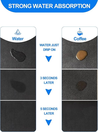 Dish Drying Mat for Kitchen Counter, Hide Stain Anti Absorbent for Kitchen - Image 2