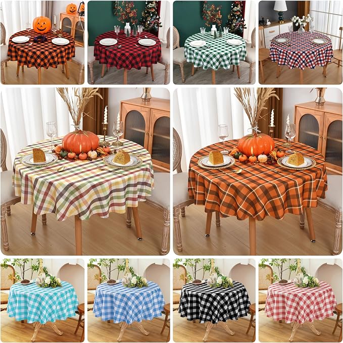 Waterproof Plaid Tablecloth Fabric - Image 5