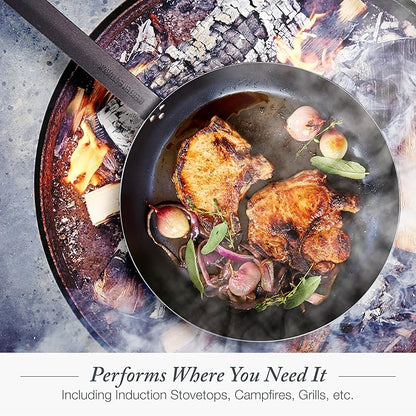 Merten & Storck Pre-Seasoned Carbon Steel 10” Frying Pan Skillet, Use on - Image 3
