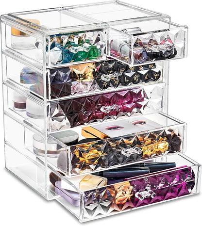 Sorbus Acrylic Makeup Organizer Set, 6-Drawer Vanity & Countertop Cosmetic - Image 9