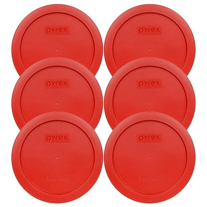 Pyrex 7201-PC 4 Cup Poppy Red Food Storage Replacement Lids by Pyrex