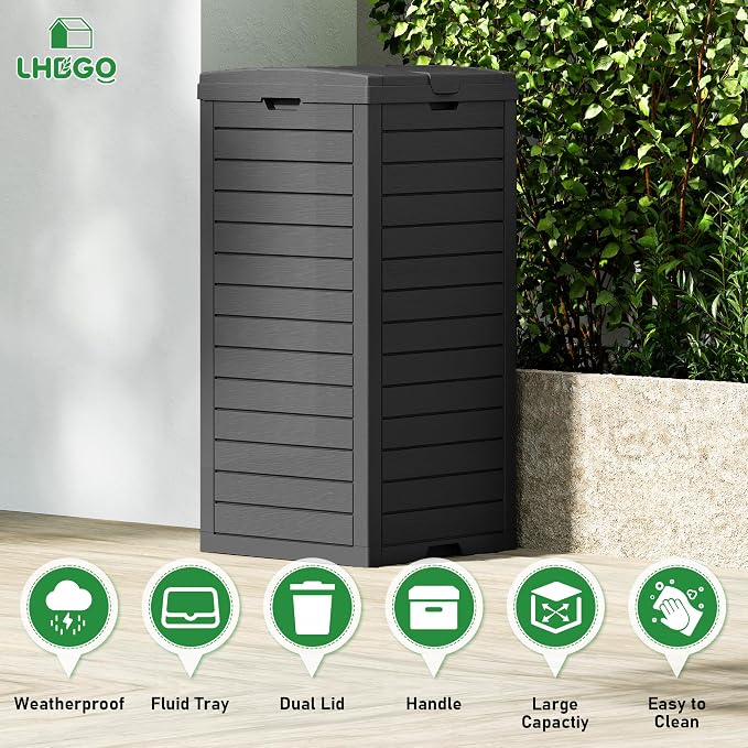 Outdoor Trash Can, 31 Gallon Garbage Can - Image 3