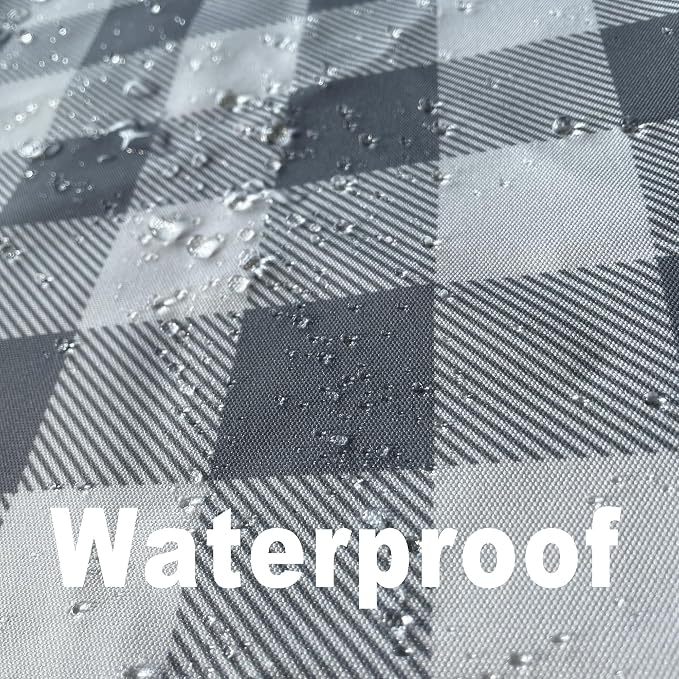 Waterproof Checkered Tablecloth Fabric - Image 4