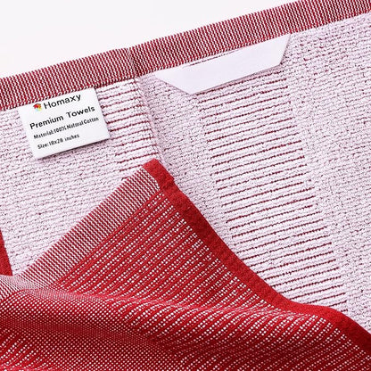 Homaxy Premium Kitchen Towels, Large Cotton Kitchen Hand Towels, Flat and Terry - Image 2