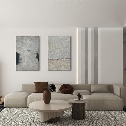 NANKAI Hand painted Minimalist Black and White art canvas Abstract Oil painting - Image 4