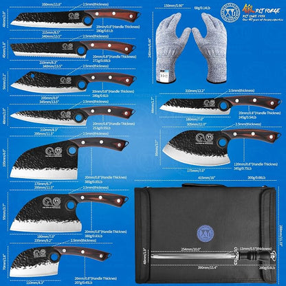 XYJ Professional Serbian Chef Knife Set - Image 2