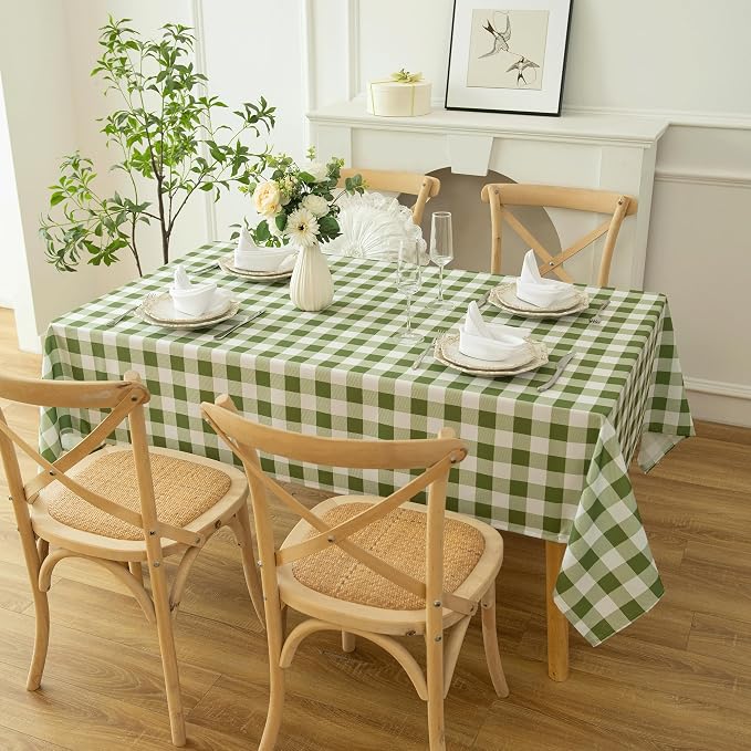 Classic Gingham Buffalo Tablecloth Fabric - Image 9