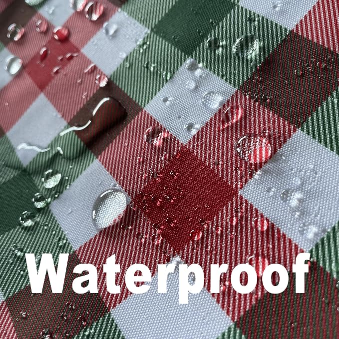 Waterproof Christmas Plaid Tablecloth Fabric - Image 2