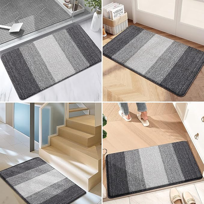 Kitinjoy Indoor Outdoor Door Mat, 32x20 Non-Slip Absorbent Dirt Trapper - Image 6