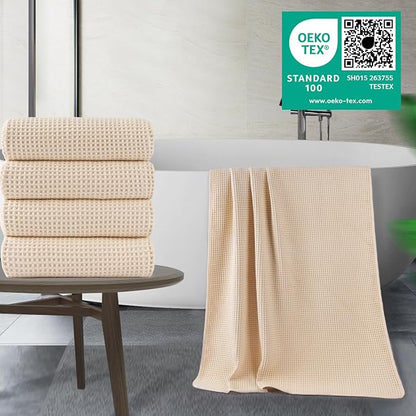 POLYTE Microfiber Oversize Quick Dry Lint Free Bath Towel, 60 x 30 in, 4 Pack - Image 2