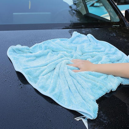 JOYMOOP Microfiber Towels for Cars, 35.4" x 23.6" Car Drying Towel, Quick - Image 2