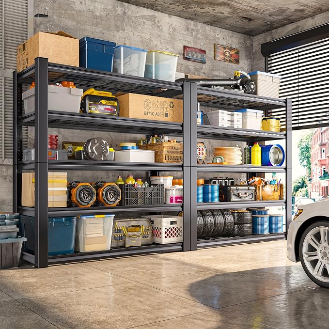 REIBII 3010LBS Storage Shelves 72" H Garage Shelving Heavy Duty Metal Shelving - Image 6